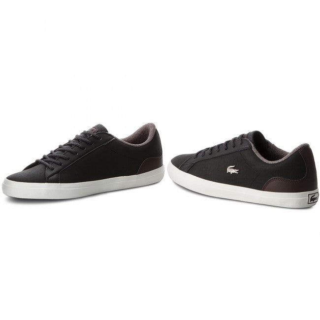 Basket Lacoste Homme Noir Marron Blanc lamineshop