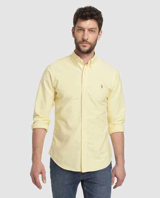 Chemise Ralph Laure Oxford Manches Longues - Jaune