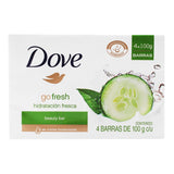 Dove Go Fresh Fresh Hydratation - Savon de toilette, 100 gr, 4 pièces