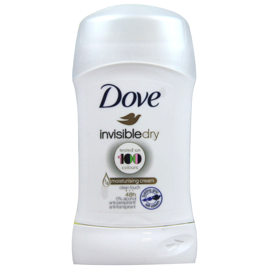 DOVE Déodorant Invisible Dry Femme Anti Marques Stick Anti-Transpirant 48h 40ml