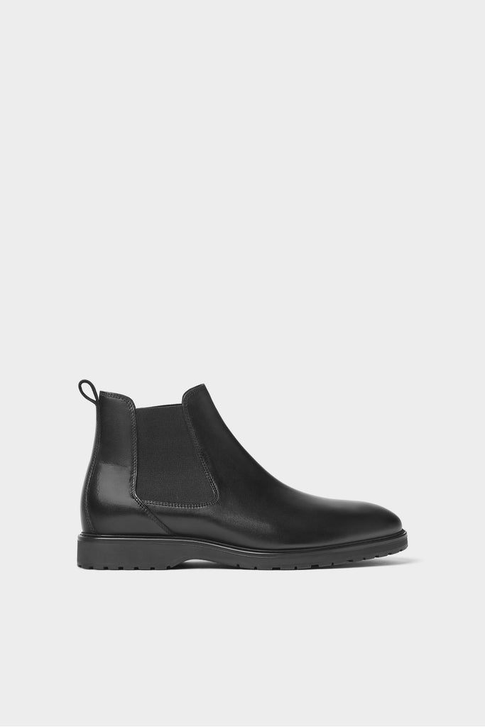 Boot  A Gaine En Cuir Homme - Noir