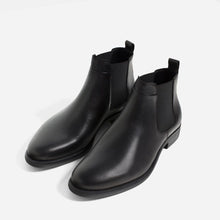 Charger l&#39;image dans la galerie, Boot  A Gaine En Cuir Homme - Noir