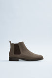 Boot A Gaine Zara En Daim Homme - Marron Pur