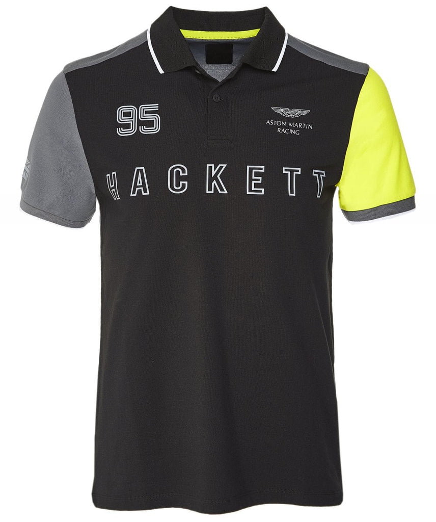 Polo Classic Hackett - Noir/Gris/Jaune