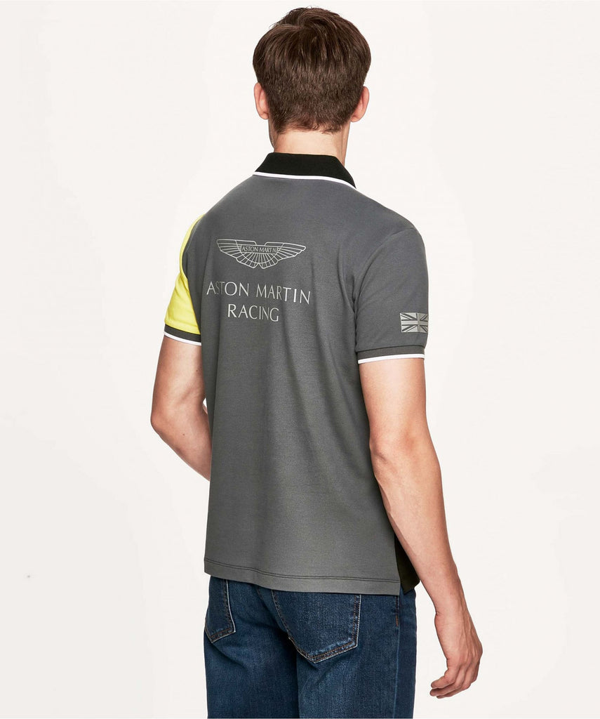 Polo Classic Hackett - Noir/Gris/Jaune