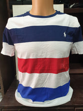 Charger l&#39;image dans la galerie, Tee-shirt Ralph Col Rond Homme - Bleu/Blanc/Rouge