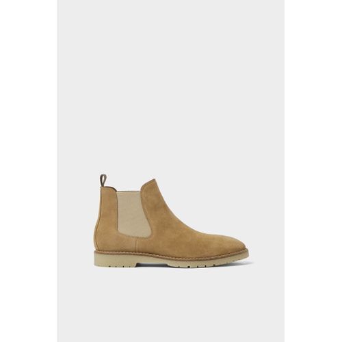 Boot En Cuir Zara Sport Homme - Kaki