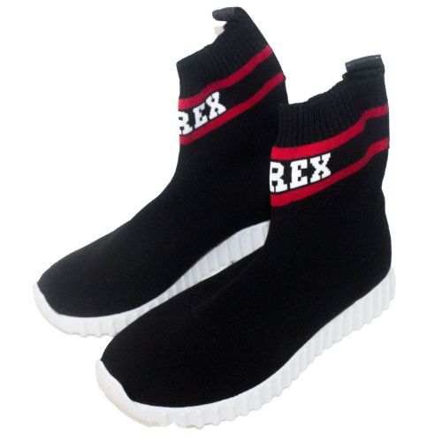 Basket Montante Homme - Noir/Rouge