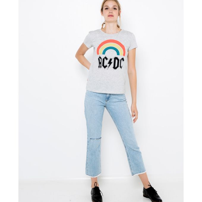 Tee-Shirt Imprimé ACDC Coton Femme