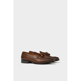 Soulier En Cuir 2 Pompoms Homme - Marron