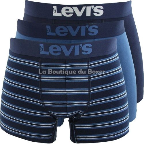 Coffret 3 Boxers Homme - Bleu/Blanc/Noir