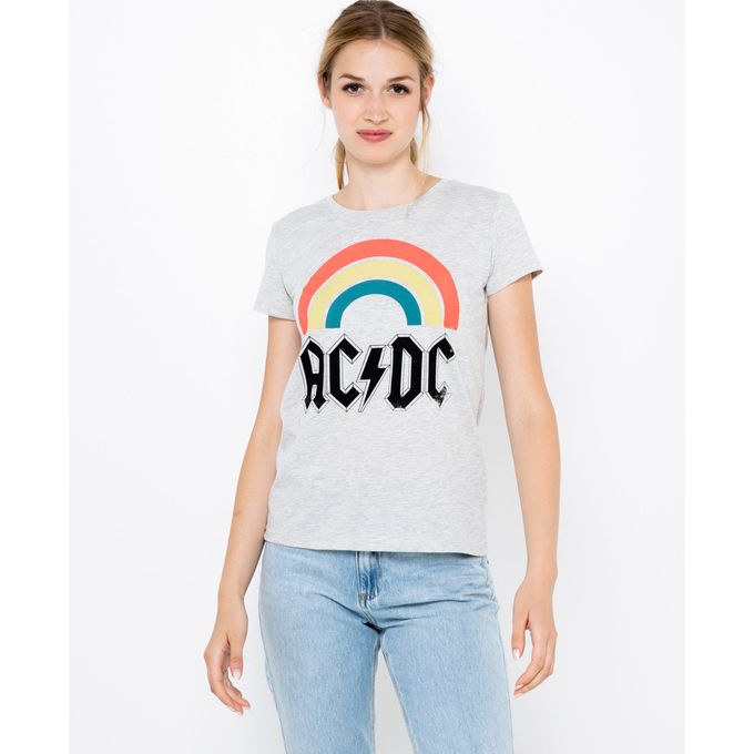 Tee-Shirt Imprimé ACDC Coton Femme