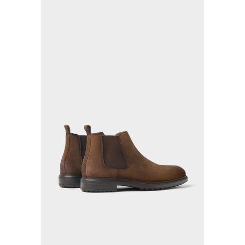 Boot En Cuir Zara Sport Homme - Marron