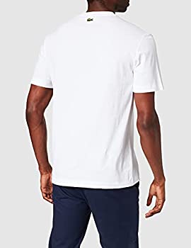 Tee-shirt Lacoste à logo ovale Blanc Pour Homme