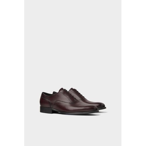 Soulier En Cuir Zara Homme - Rouge Bordeau