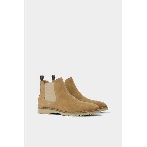 Boot En Cuir Zara Sport Homme - Kaki