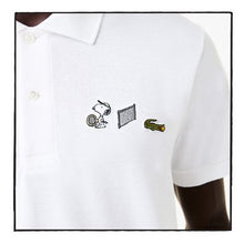 Charger l&#39;image dans la galerie, Polo Lacoste x Peanuts Blanc Relaxed Fit en coton bio