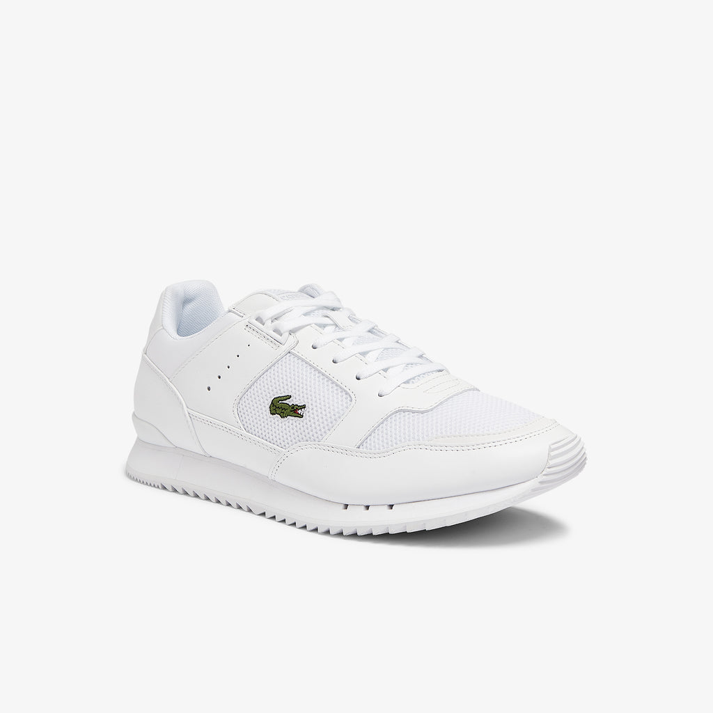 Basket Lacoste Homme Patner Piste Blanc