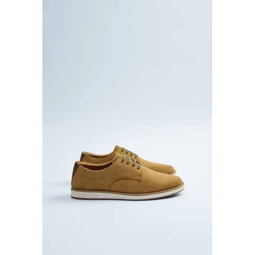 Basket Zara En Daim Homme - Kaki