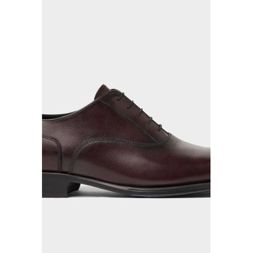 Soulier En Cuir Zara Homme - Rouge Bordeau