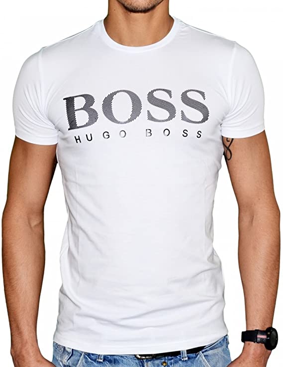rooster entiteit Succesvol Tee Shirt Hugo Boss- Manches Courtes - Homme - Regular Fit Blanc Noir –  lamineshop.net