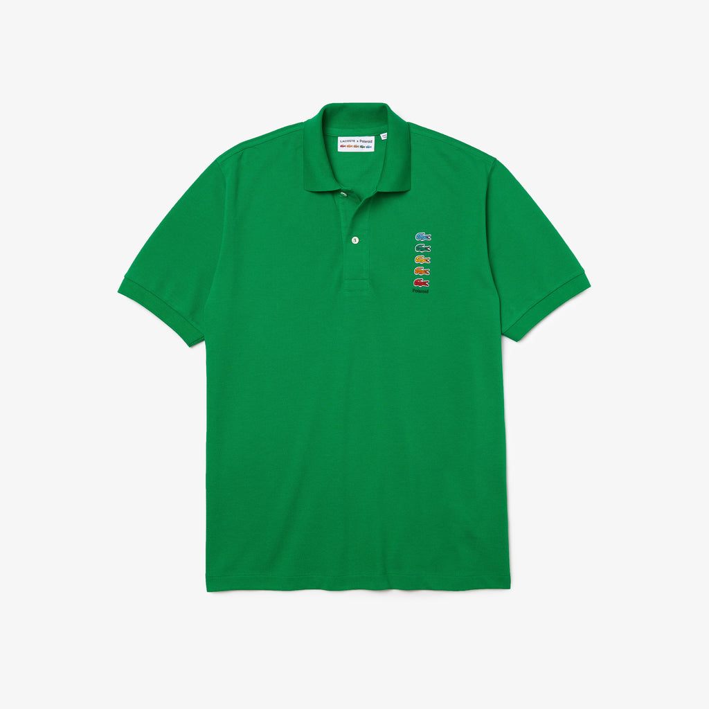 Polo Lacoste x Polaroid Coloured Crocodiles Classic Fit pour homme Vert