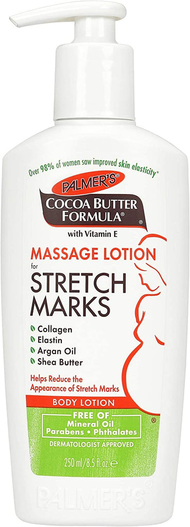 Cocoa Butter Formula Massage Lotion Stretch Marks Collagen Elastin Argan Oil Shea Butter