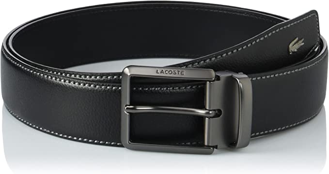 Ceinture Homme Lacoste En Cuir - Mrron