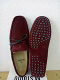 Mocassins Homme  En Daim - Rouge Bordeaux