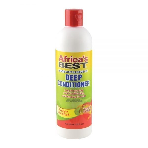 Africas Best Rinse-Out & Leave-In Deep Conditioner-Deep Penetrating Dual Conditioning Anti-Breakage Formula