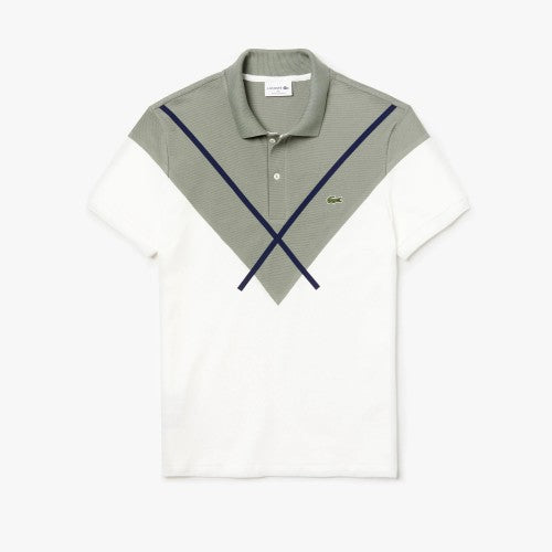 Polo Lacoste Homme Vert/Blanc