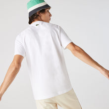 Charger l&#39;image dans la galerie, Lacoste T-shirt col rond brodé crocodile blanc pour homme