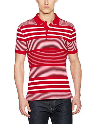 Polo Lacoste Slim Fit Homme Rouge Blanc