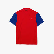 Charger l&#39;image dans la galerie, T-shirt Lacoste SPORT en piqué respirant color-block Rouge/Bleu