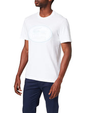 Charger l&#39;image dans la galerie, Tee-shirt Lacoste à logo ovale Blanc Pour Homme