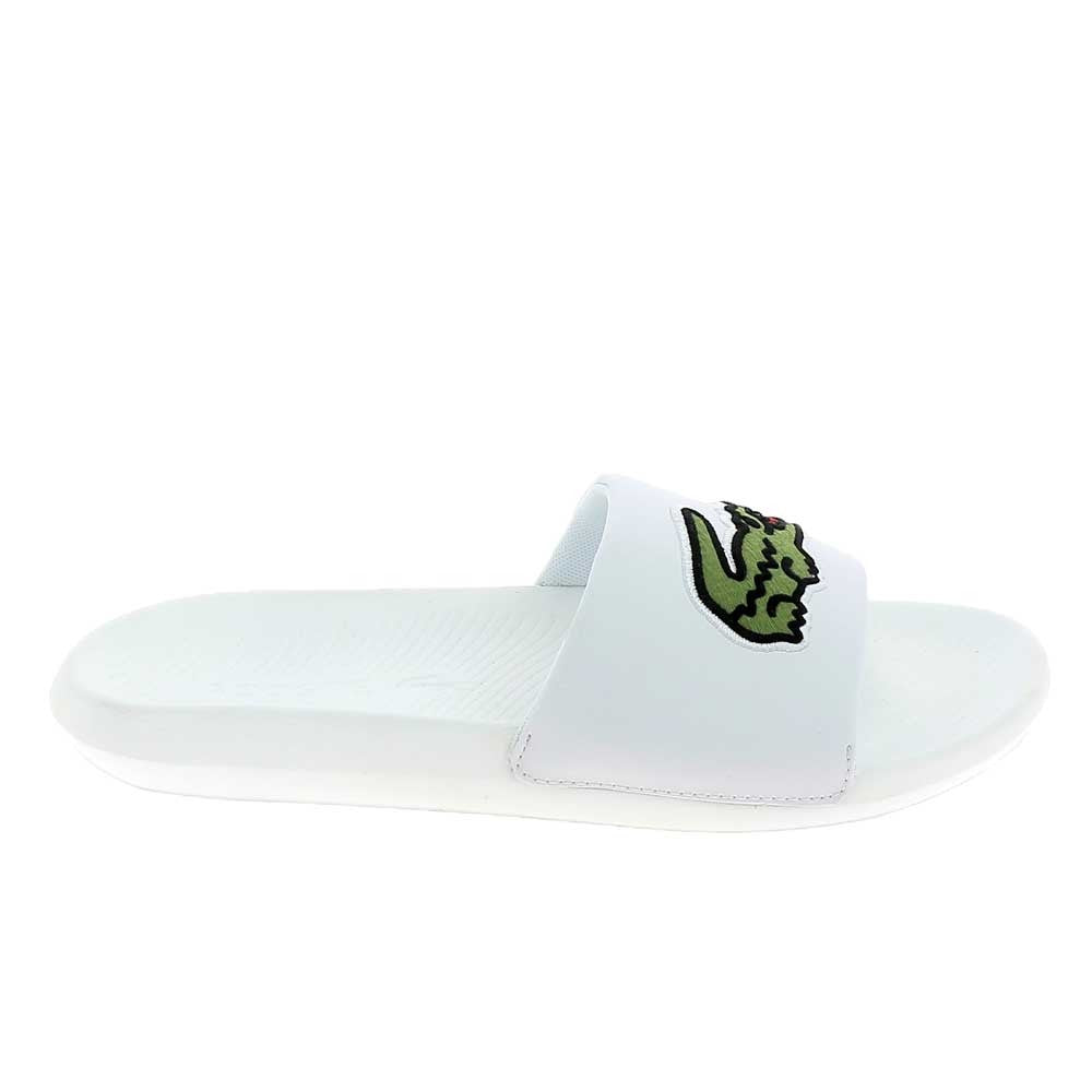 Claquette Lacoste Croco - Blanc/Vert