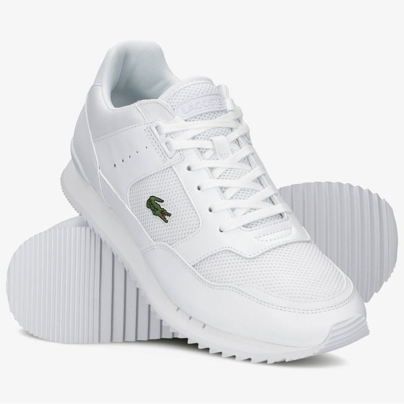 Basket Lacoste Homme Patner Piste Blanc