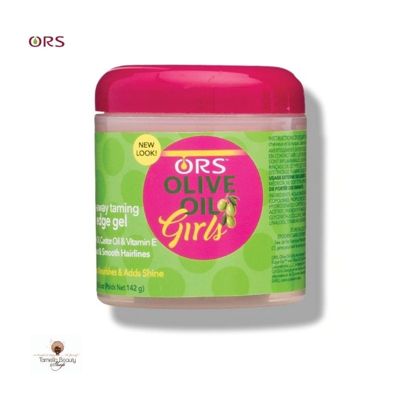 Ors olive Oil Fiy-away Taming edge Gel Olive Oil Casstor Oil & Vitamin E For Neat & Smooth Hailines 142g