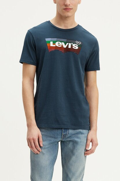 Tee-Shirt Levis Homme - Bleu /Blanc