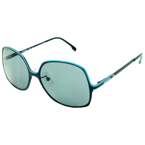 Lunettes de soleil unisexes ovales surdimensionnées bleues Lacoste