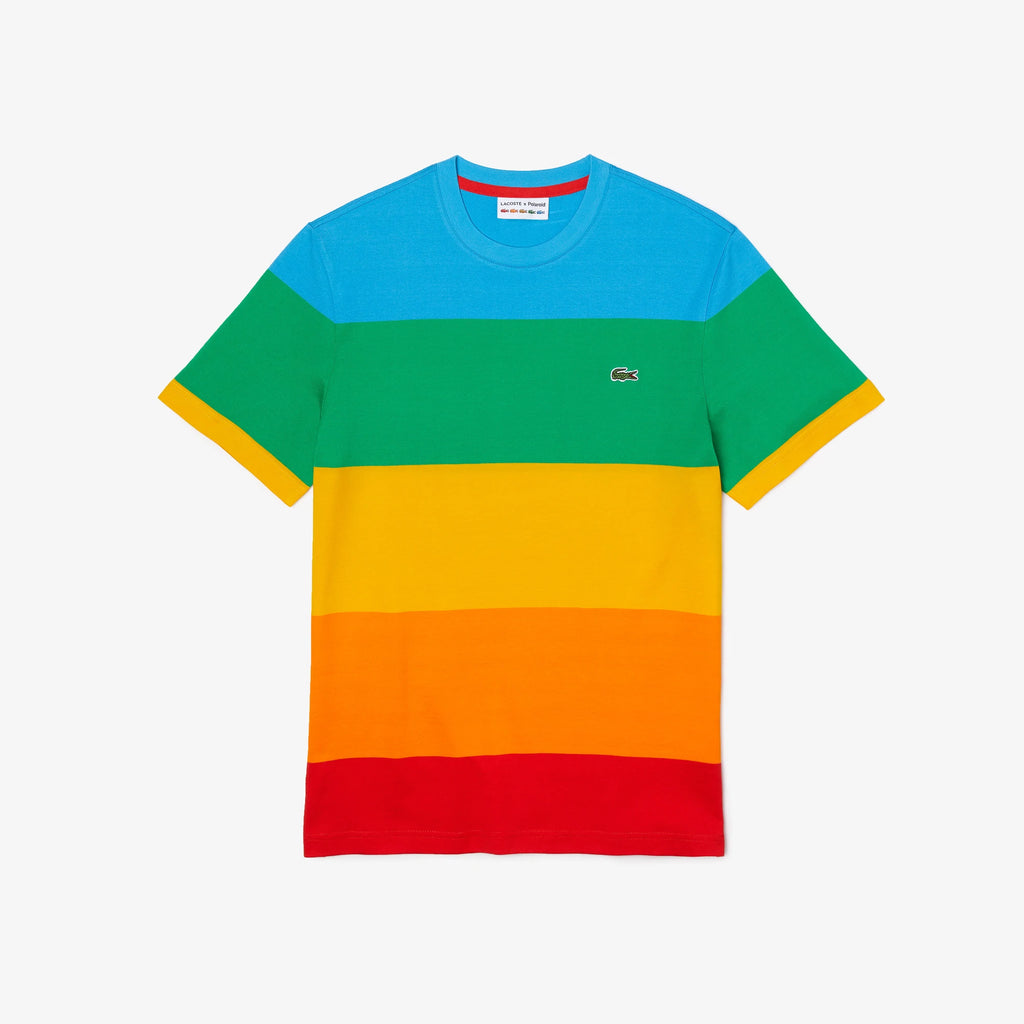 Tee-shirt Lacoste x Polaroid à Rayures Colorées